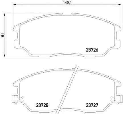 Комплект тормозных колодок, дисковый тормоз