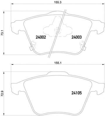 Комплект тормозных колодок, дисковый тормоз