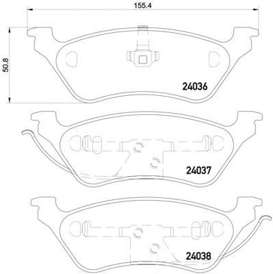 Комплект тормозных колодок, дисковый тормоз