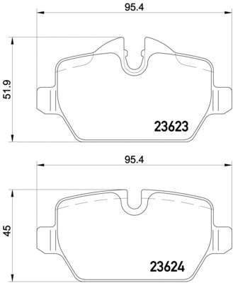 Гальмівні колодки диск.задні BMW 1 (E81), 3 (E90) 1.6i/1.8i/2.0 03-