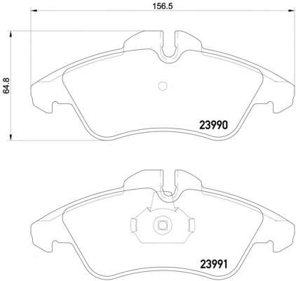 Гальмівні колодки дискові перед. DB Sprinter 208D/Sprinter 208E/Sprinter 210D/Sprinter/VW LT 95-