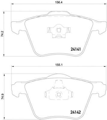Гальмiвнi колодки дискові перед. Volvo XC 90 02-