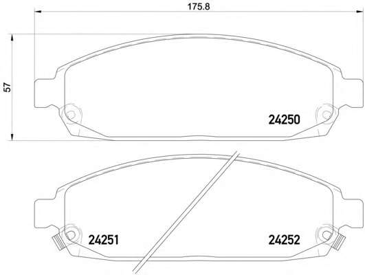 Гальмiвнi колодки дискові перед. Jeep Commander, Grand Cherokee III 3.0Crd-5.7 06.05-12.10