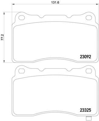 Комплект тормозных колодок, дисковый тормоз