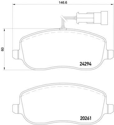 Комплект тормозных колодок, дисковый тормоз