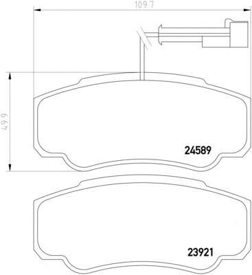 Комплект тормозных колодок, дисковый тормоз