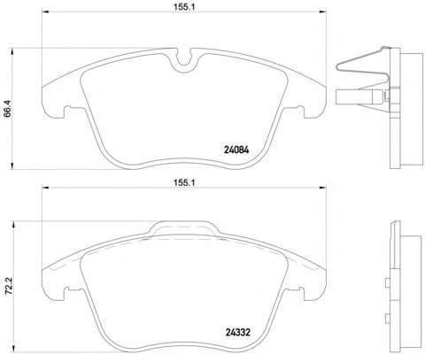 Комплект тормозных колодок, дисковый тормоз