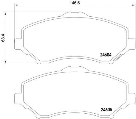 Комплект тормозных колодок, дисковый тормоз
