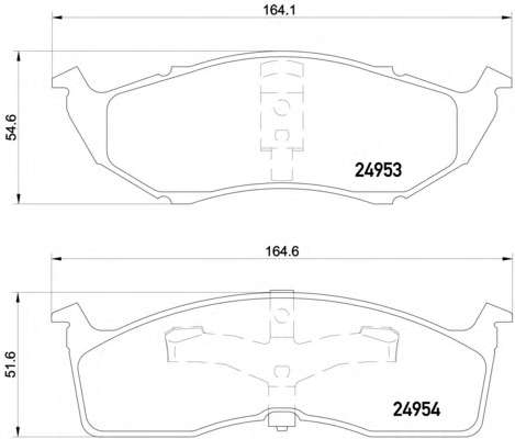 Комплект тормозных колодок, дисковый тормоз