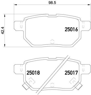 Комплект тормозных колодок, дисковый тормоз