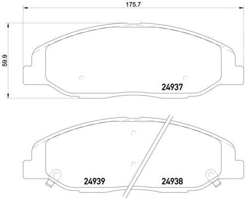 Комплект тормозных колодок, дисковый тормоз