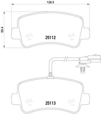 Гальмівні колодки дискові зад. Opel Movano Renault Master III 2.3Dci/2.3Cdti 05.10-