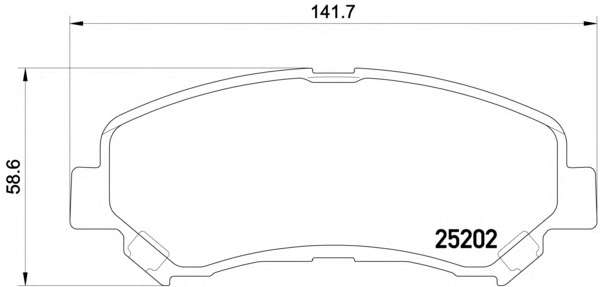 К-кт перед. гальм. колодок Nissan Qashqai/X-Trail 1.6-2.5 02.07