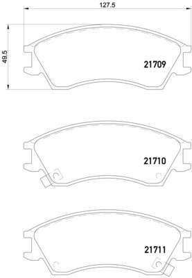 Комплект тормозных колодок, дисковый тормоз