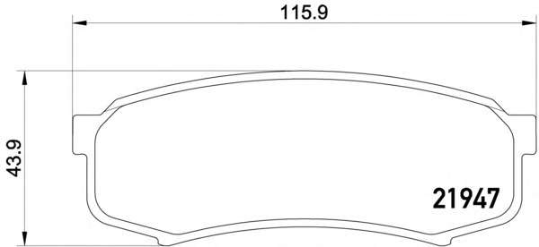 Гальмiвнi колодки дискові зад. Toyota Land Cruiser 3.0 03-