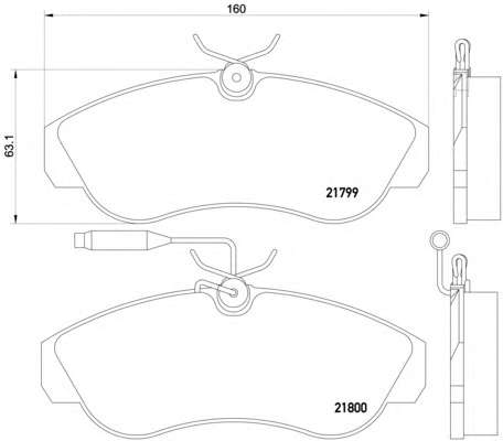 Комплект тормозных колодок, дисковый тормоз