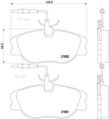 Комплект тормозных колодок, дисковый тормоз