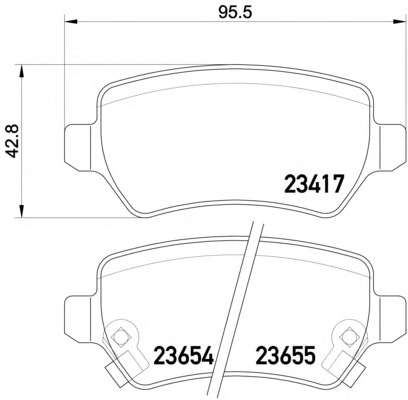 Гальмівнi колодки дисковi зад. Opel Astra G 98-, Meriva 03-