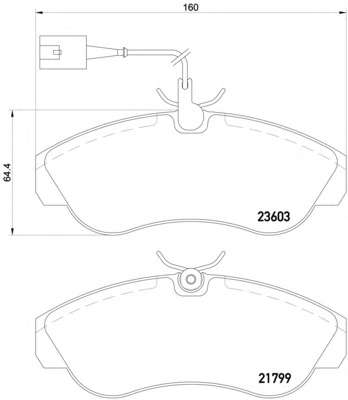 Комплект тормозных колодок, дисковый тормоз