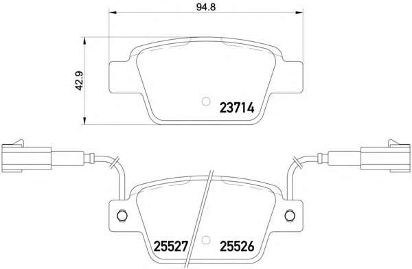 Комплект тормозных колодок, дисковый тормоз