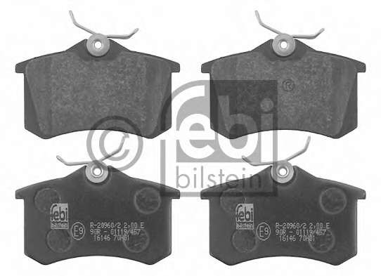 Колодки тормозные (задние) VW Golf/Passat 83-02/Peugeot 405 87-96 (87x52.9x15)