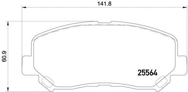 Гальмівні колодки дискові перед. Mazda Cx-5 2.0/2.2D/2.5 11.11-