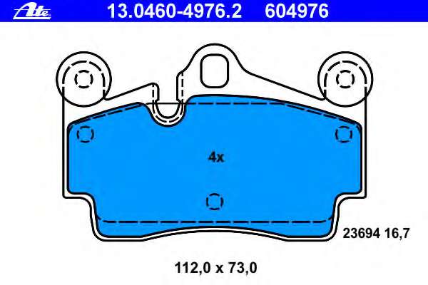 Колодки тормозные (задние) Audi Q7 06-15/VW Touareg/Porsche Cayenne 02-10 (Brembo)
