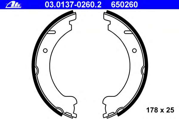 Комплект тормозных колодок, стояночная тормозная система