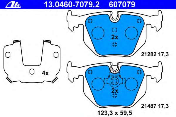 Колодки тормозные (задние) BMW 3/5/X3/X5 97-