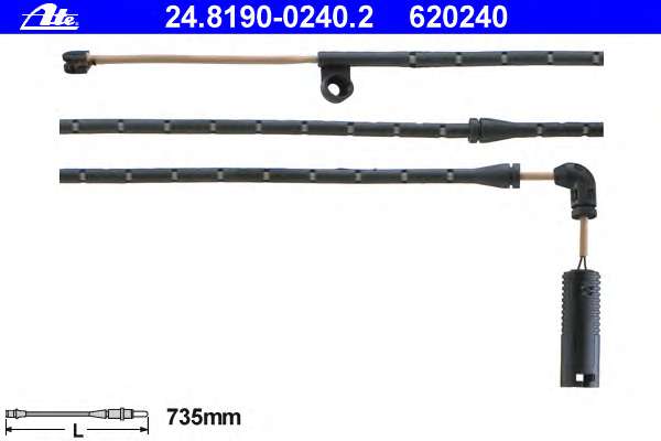 Датчик износа тормозных колодок (передних) BMW X3 (E83) 03-08 (L=735mm)