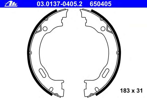 Комплект тормозных колодок, стояночная тормозная система
