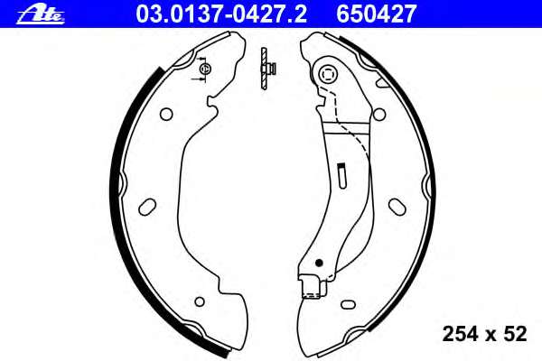 Колодки тормозные (задние) Ford Transit 00- FWD (барабанные) (254x52)