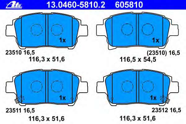 Комплект тормозных колодок, дисковый тормоз