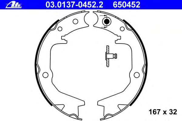 Комплект тормозных колодок, стояночная тормозная система