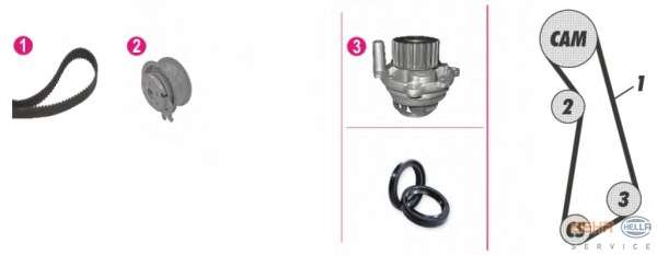 Водяной насос + комплект зубчатого ремня