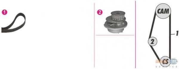 Водяной насос + комплект зубчатого ремня