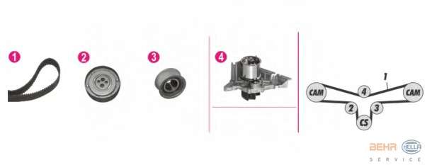 Водяной насос + комплект зубчатого ремня