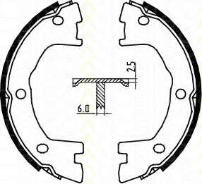 Комплект тормозных колодок, стояночная тормозная система