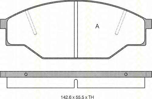 Комплект тормозных колодок, дисковый тормоз