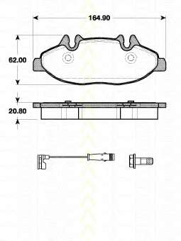 Комплект тормозных колодок, дисковый тормоз