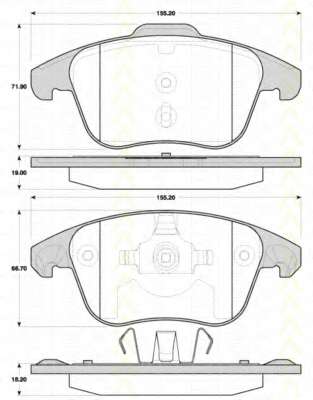 Комплект тормозных колодок, дисковый тормоз