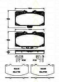 Комплект тормозных колодок, дисковый тормоз