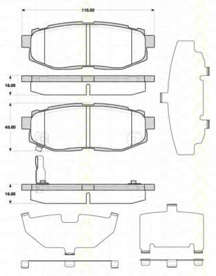 Комплект тормозных колодок, дисковый тормоз
