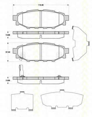 Комплект тормозных колодок, дисковый тормоз