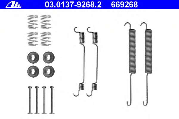 Комплект пружинок колодок ручника Ford Transit 00- (RWD)