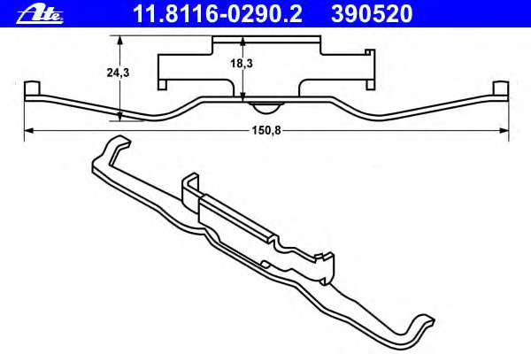Планка суппорта (переднего) прижимная BMW 5 (E39)/7 (E38)/X5 (E53) 2.0-4.4 94-11 (к-кт) M47/M52/M54
