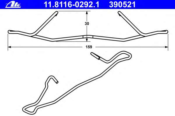Планка суппорта (переднего) прижимная Opel Astra G/H 04-/Combo 01- (Ate)