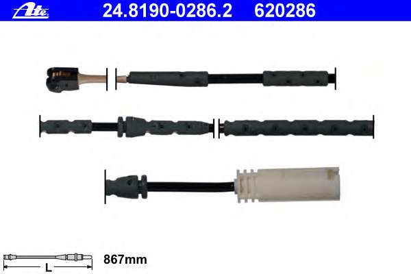 Датчик износа тормозных колодок (передних) BMW 3 (E90/E91/E92)/ X1 (E84) 05-15 (L=867mm)