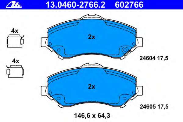 Комплект тормозных колодок, дисковый тормоз