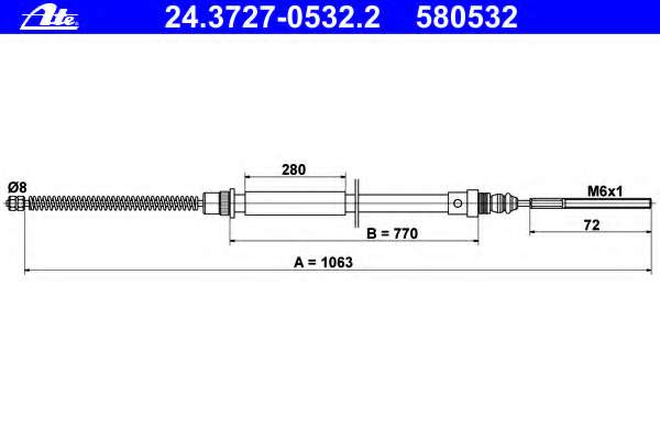 Трос, стояночная тормозная система
